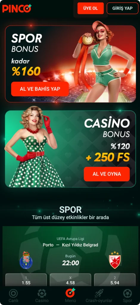 Pinco hızlı güvenli oyun deneyimi